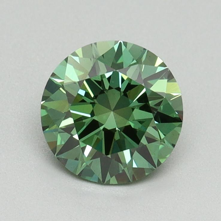 0.93 Ct. Fancy Vivid Green Round Lab Grown Diamond