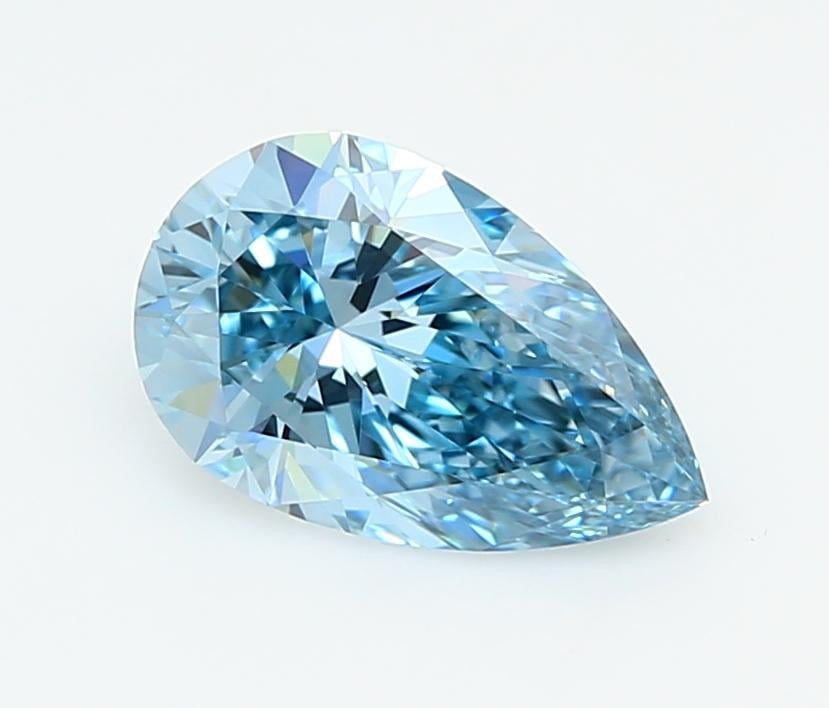 1.29 Ct. Fancy Vivid  Blue Pear Lab Grown Diamond