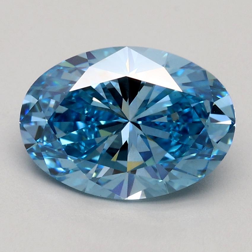 1.75 Ct. Fancy Vivid Blue Oval Lab Grown Diamond