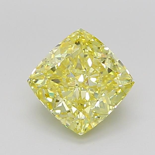 3.08 Ct. Fancy Intense Yellow Cushion Lab Grown Diamond