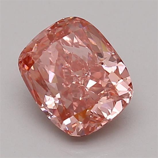 1.02 Ct. Fancy Vivid Pink Cushion Lab Grown Diamond