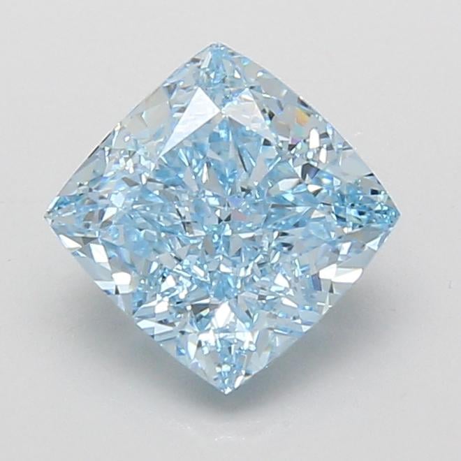 2.07 Ct. Fancy Vivid Blue Cushion Lab Grown Diamond