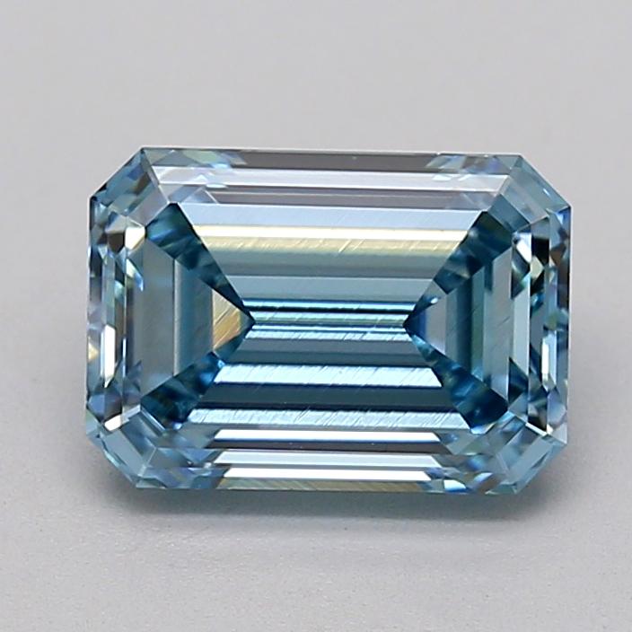 2.10 Ct. Fancy Vivid  Blue Emerald Lab Grown Diamond