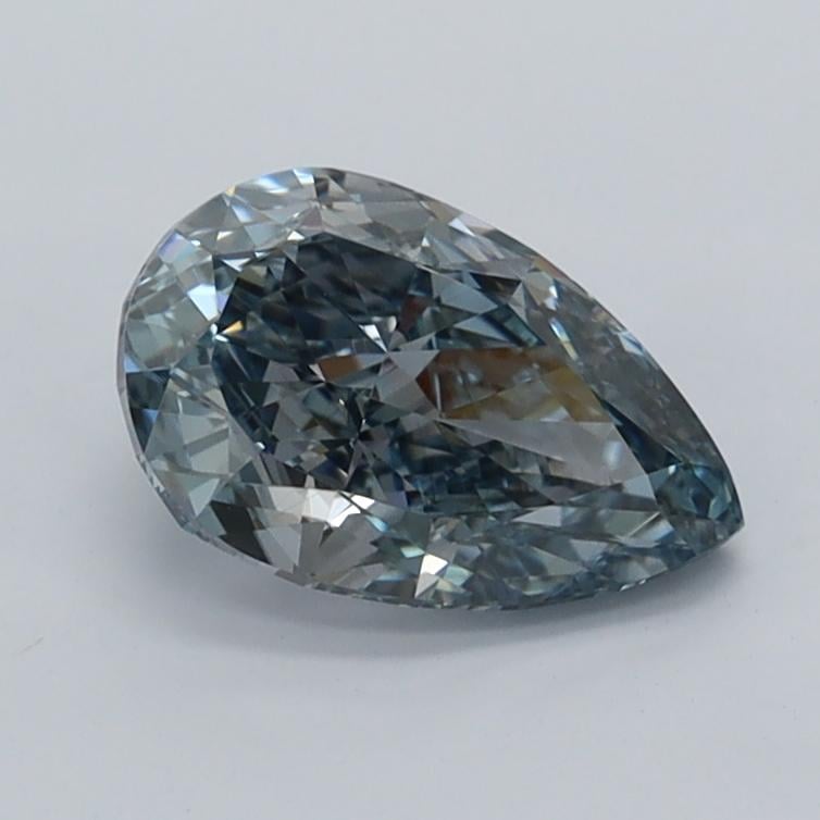 1.06 Ct. Fancy Intense  Blue Pear Lab Grown Diamond