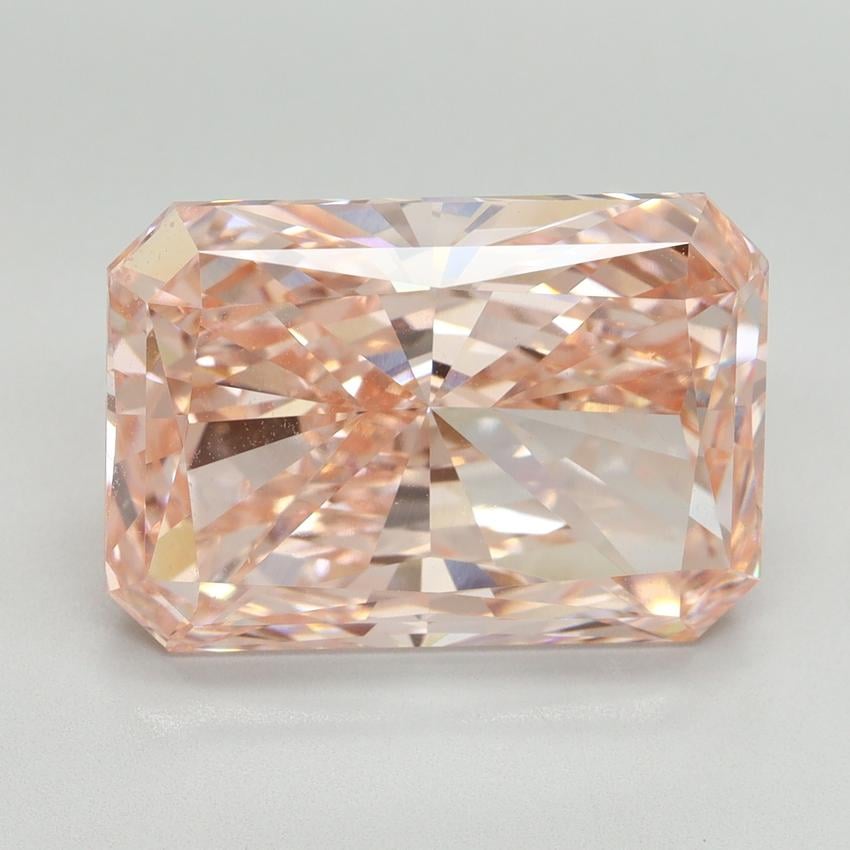 10.15 Ct. Fancy Vivid Pink Radiant Lab Grown Diamond