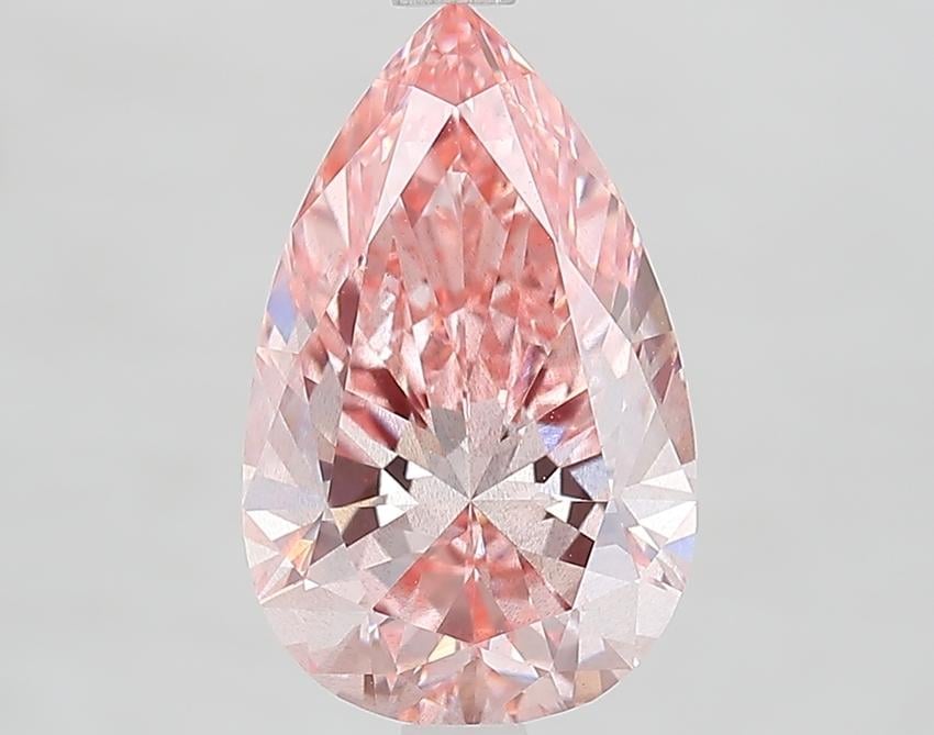3.02 Ct. Fancy Vivid Pink Pear Lab Grown Diamond