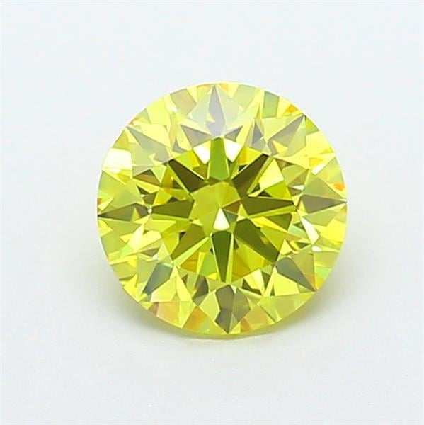 1.18 Ct. Fancy Vivid Yellow Round Lab Grown Diamond