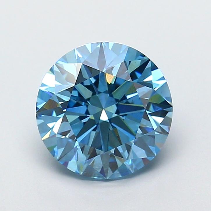 2.78 Ct. Fancy Vivid  Blue Round Lab Grown Diamond