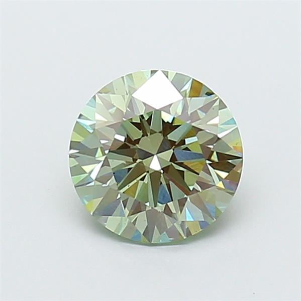 1.51 Ct. Fancy Vivid Green Round Lab Grown Diamond