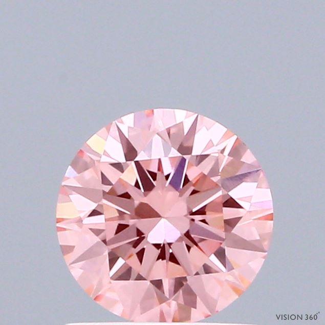 0.95 Ct. Fancy Vivid Pink Round Lab Grown Diamond