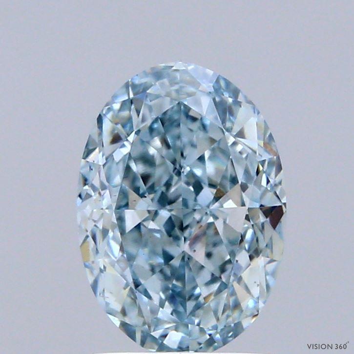 2.12 Ct. Fancy Blue Oval Lab Grown Diamond