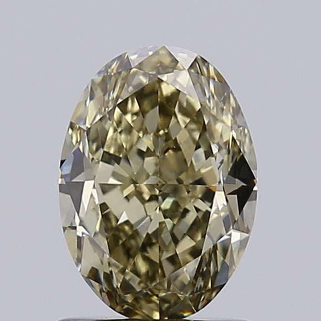 1.24 Ct. Fancy Light Yellow Oval Lab Grown Diamond