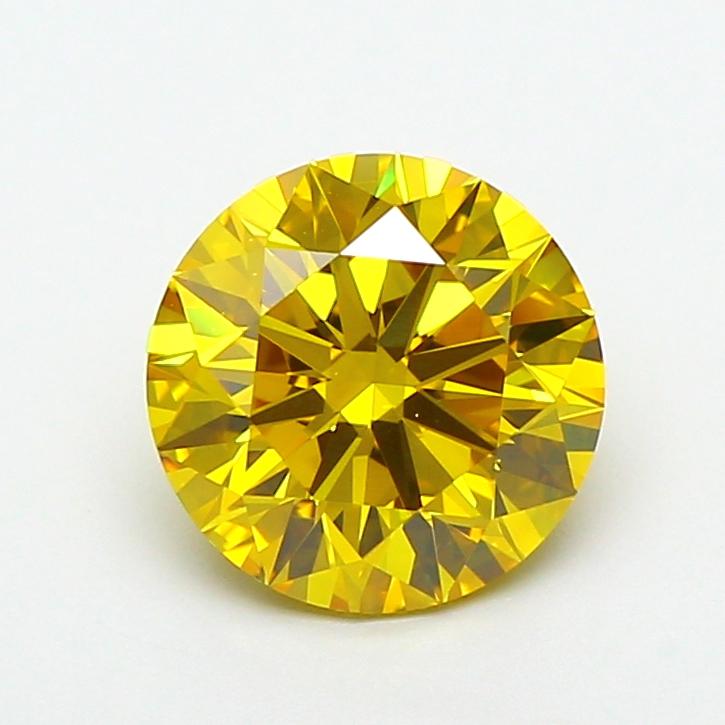 1.85 Ct. Fancy Vivid  Yellow Round Lab Grown Diamond