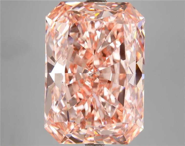 14.13 Ct. Fancy Vivid Pink Radiant Lab Grown Diamond