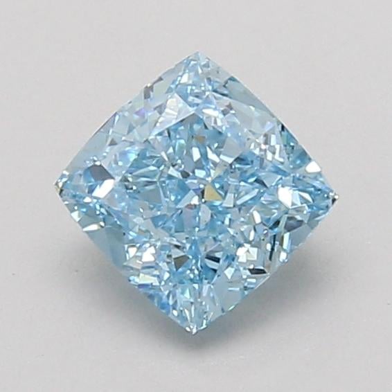 1.08 Ct. Fancy Vivid Blue Cushion Lab Grown Diamond