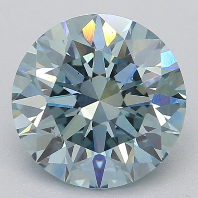 1.00 Ct. Fancy Green Blue Round Lab Grown Diamond
