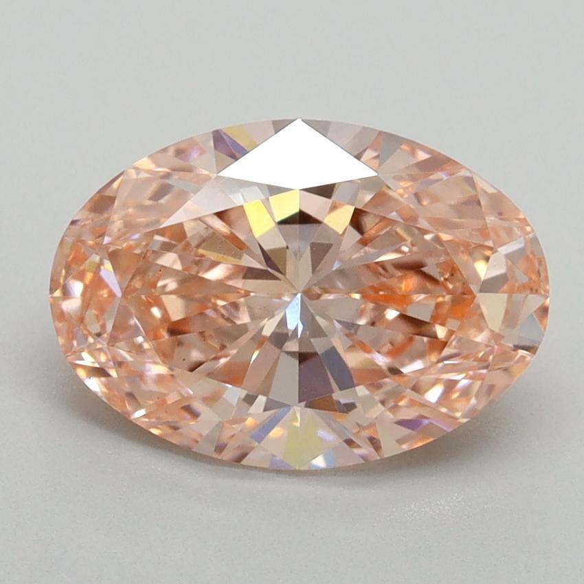 2.15 Ct. Fancy Vivid Pink Oval Lab Grown Diamond