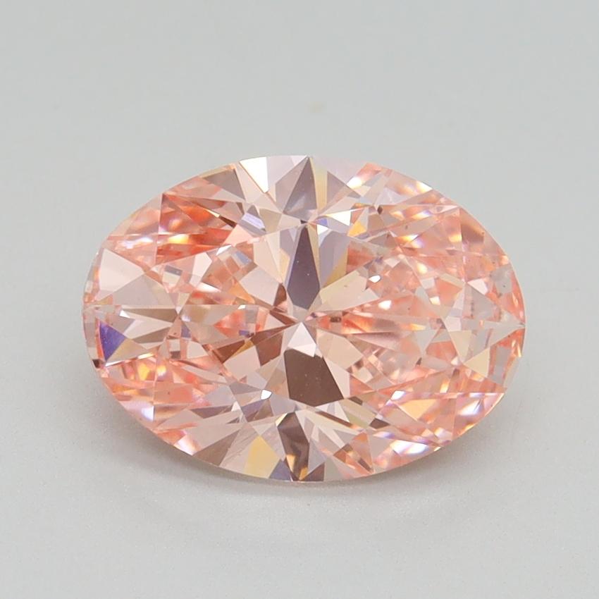 2.20 Ct. Fancy Intense Pink Oval Lab Grown Diamond