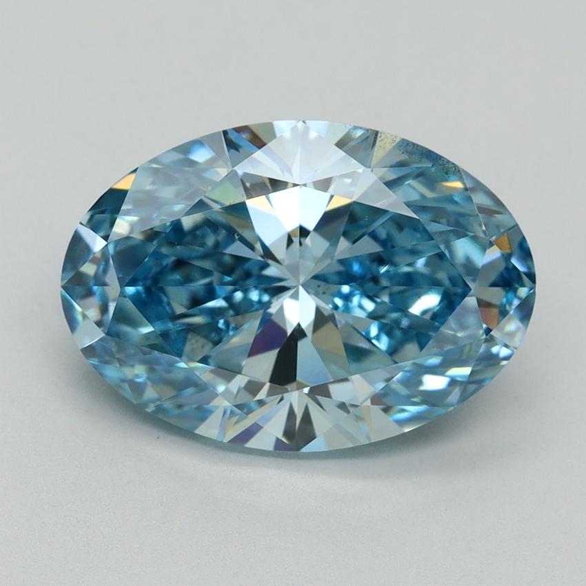 5.01 Ct. Fancy Vivid Blue Oval Lab Grown Diamond