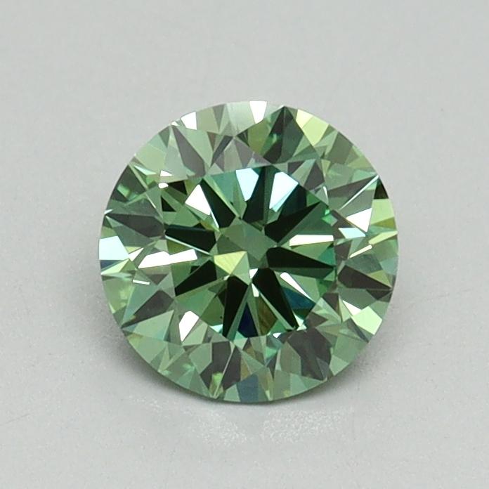 0.71 Ct. Fancy Vivid Green Round Lab Grown Diamond