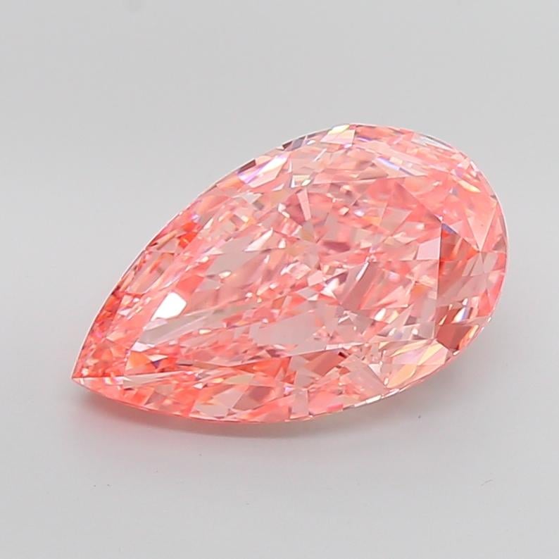 10.37 Ct. Fancy Vivid Pink Pear Lab Grown Diamond