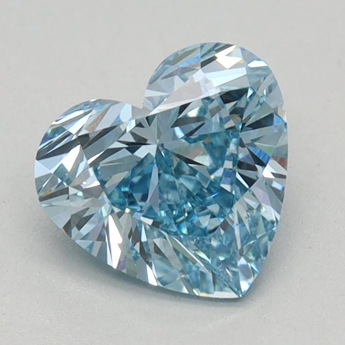 0.79 Ct. Fancy Vivid Blue Heart Lab Grown Diamond
