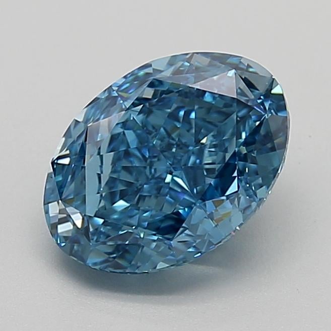 2.51 Ct. Fancy Vivid  Blue Oval Lab Grown Diamond