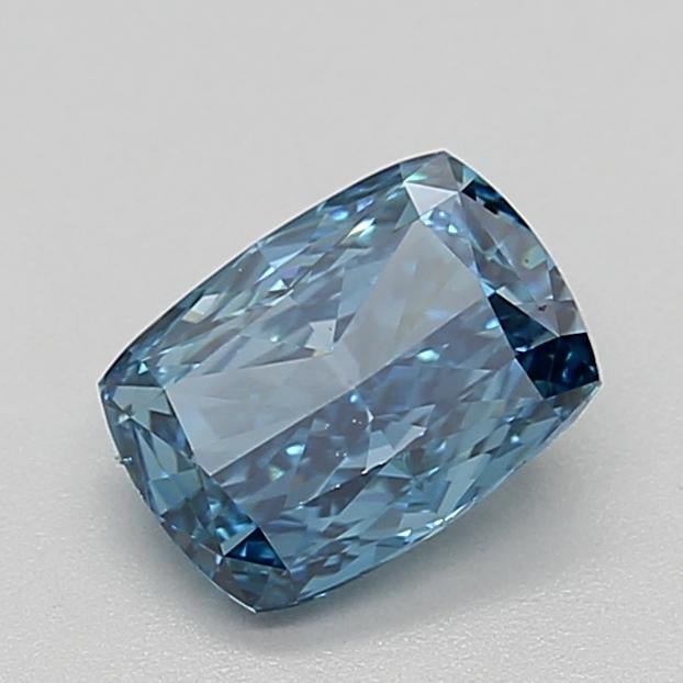 1.64 Ct. Fancy Vivid  Blue Cushion Lab Grown Diamond