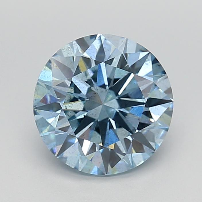 3.00 Ct. Fancy Vivid  Blue Round Lab Grown Diamond