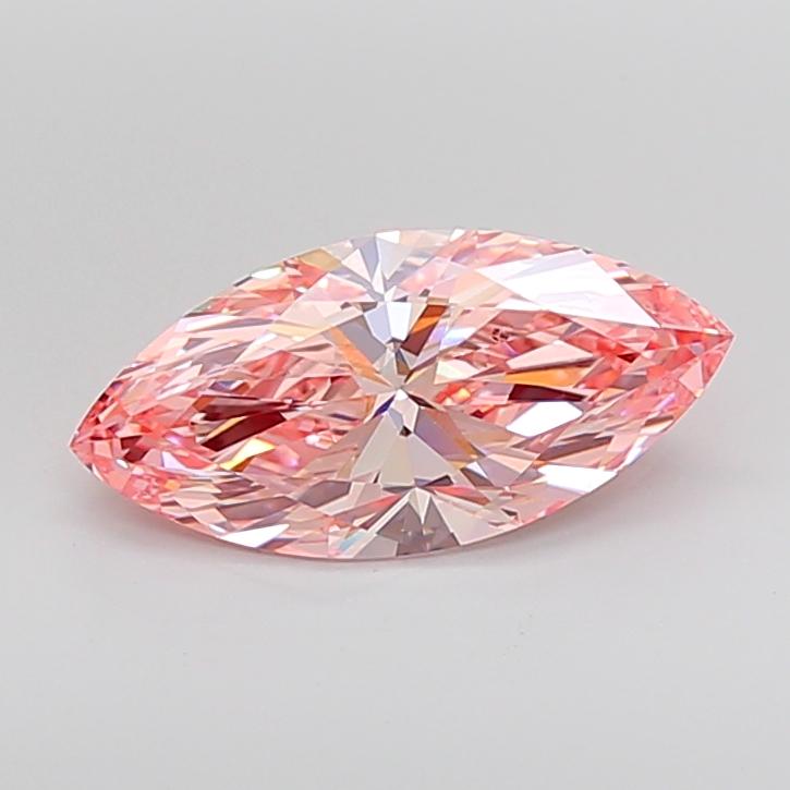 3.42 Ct. Fancy Vivid Pink Marquise Lab Grown Diamond
