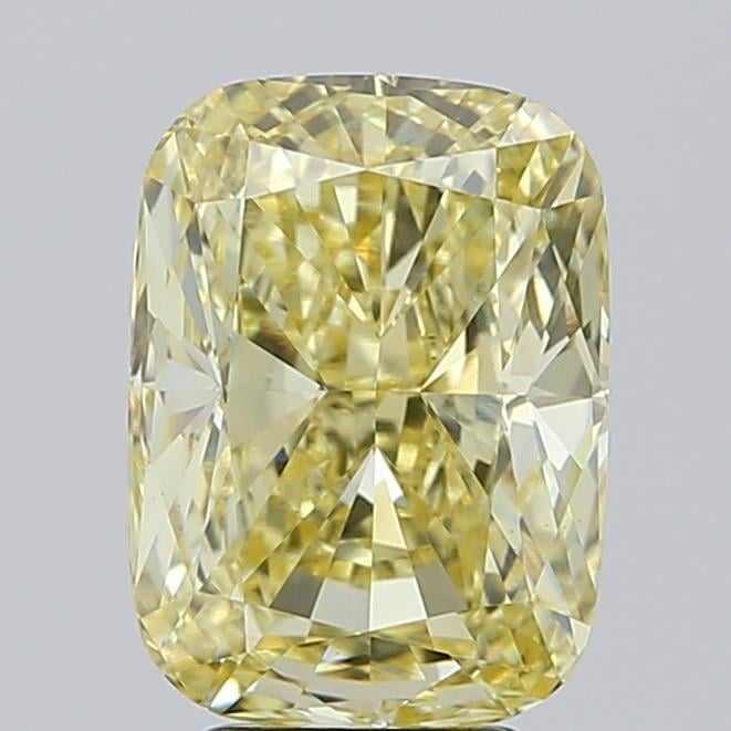 4.99 Ct. Fancy Intense Yellow Cushion Lab Grown Diamond