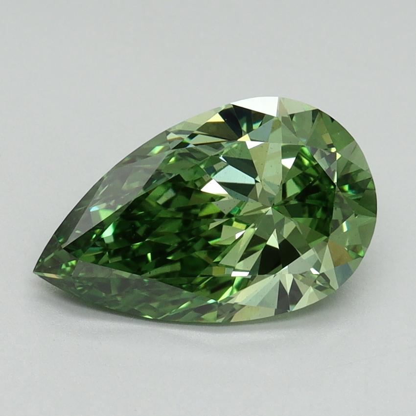 2.08 Ct. Fancy Vivid Green Pear Lab Grown Diamond
