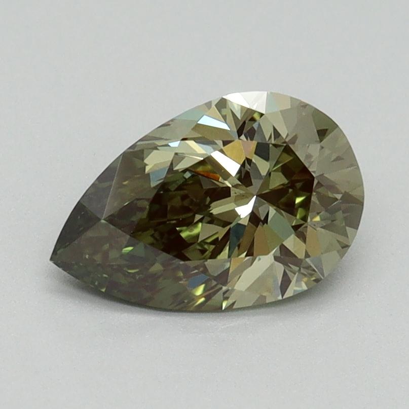 1.01 Ct. Fancy Vivid Green Pear Lab Grown Diamond