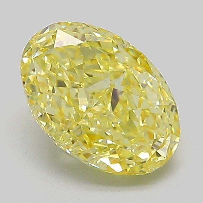 1.61 Ct. Fancy Intense Yellow Oval Lab Grown Diamond