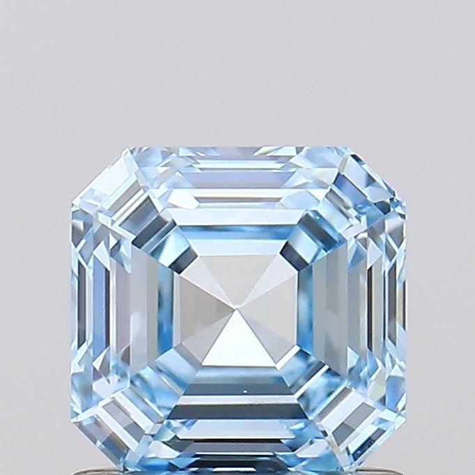 1.03 Ct. Fancy Intense  Blue Asscher Lab Grown Diamond
