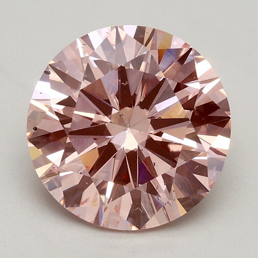 2.00 Ct. Fancy Intense Pink Round Lab Grown Diamond