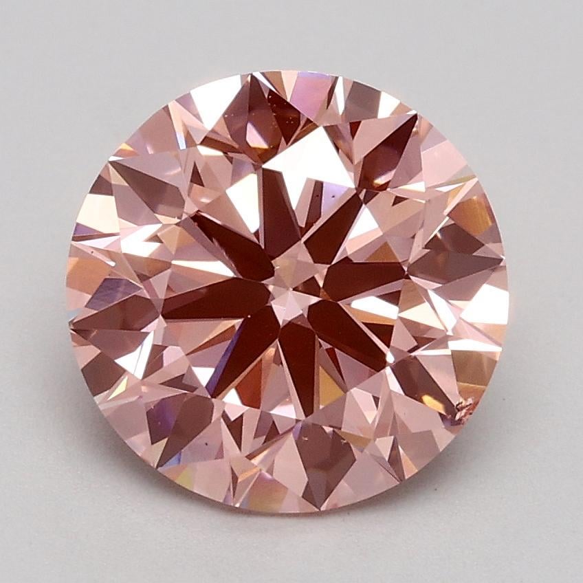 1.80 Ct. Fancy Intense Pink Round Lab Grown Diamond