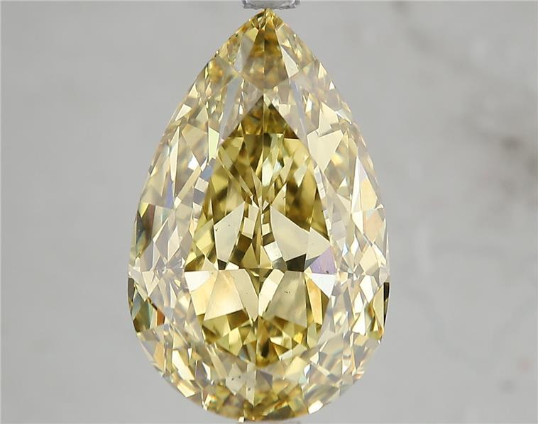 7.26 Ct. Fancy Intense Yellow Pear Lab Grown Diamond