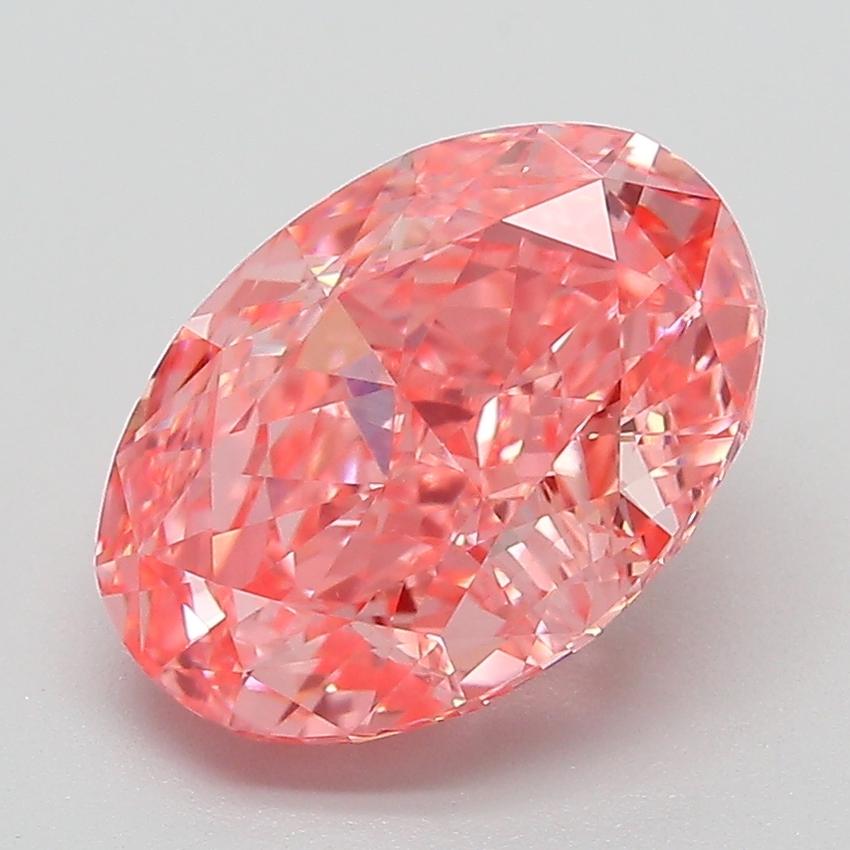 3.05 Ct. Fancy Pink Oval Lab Grown Diamond