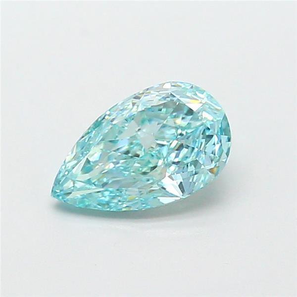 1.05 Ct. Fancy Vivid Greenish Blue Pear Lab Grown Diamond