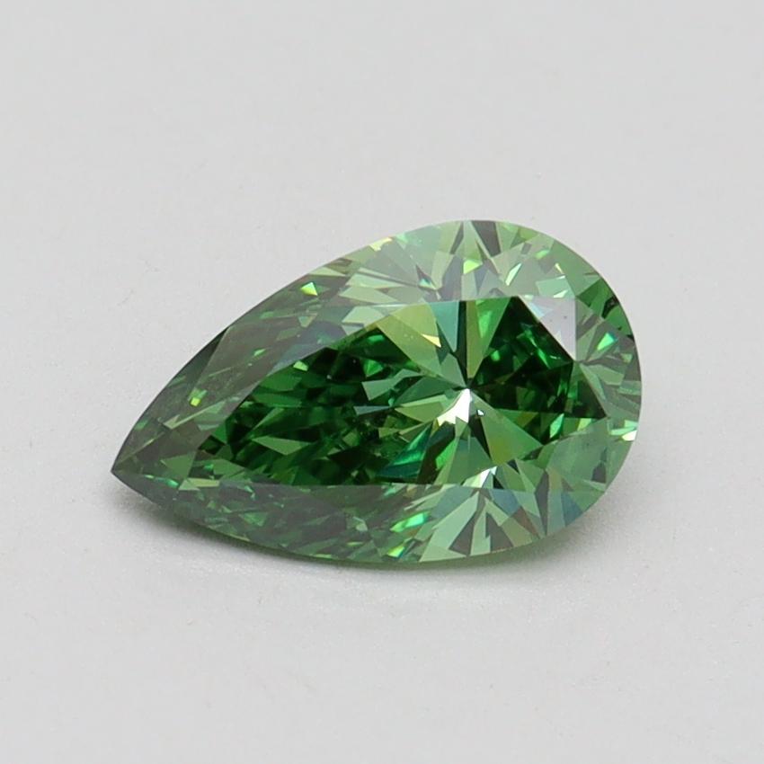 1.00 Ct. Fancy Vivid Green Pear Lab Grown Diamond
