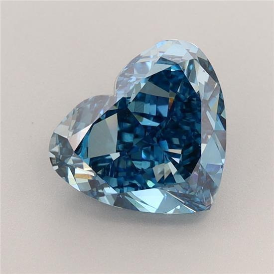 2.51 Ct. Fancy Vivid Blue Heart Lab Grown Diamond