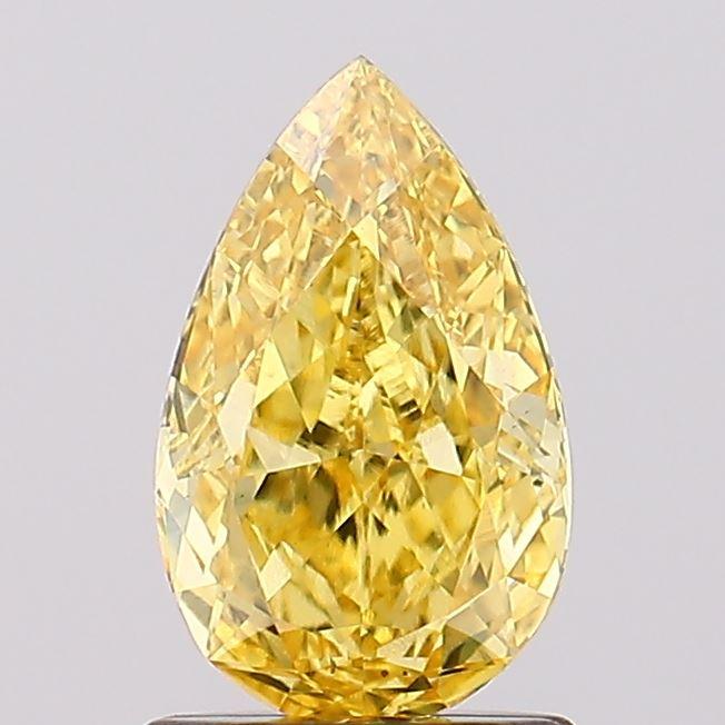 1.19 Ct. Fancy Vivid Yellow Pear Lab Grown Diamond
