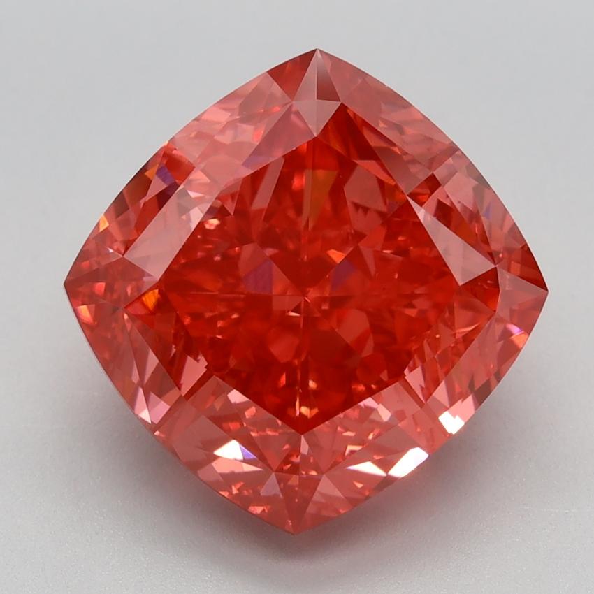 5.71 Ct. Fancy Vivid Pink Cushion Lab Grown Diamond