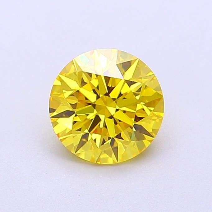 1.02 Ct. Fancy Vivid Yellow Round Lab Grown Diamond