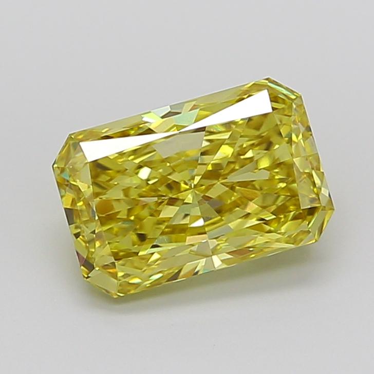 3.72 Ct. Fancy Vivid Yellow Radiant Lab Grown Diamond