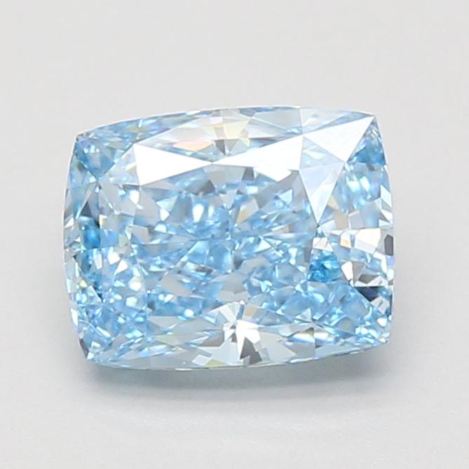 2.00 Ct. Fancy Vivid Blue Cushion Lab Grown Diamond