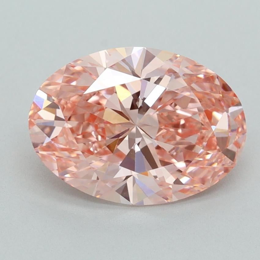 2.93 Ct. Fancy Vivid  Pink Oval Lab Grown Diamond