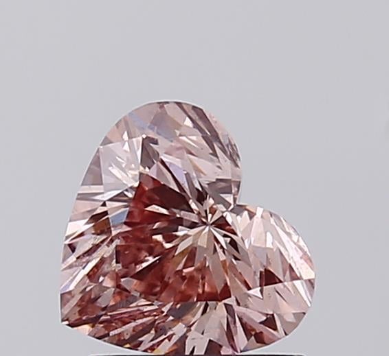 1.00 Ct. Fancy Brownish Pink Heart Lab Grown Diamond