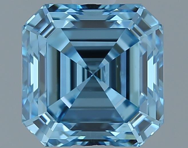 1.01 Ct. Fancy Vivid Blue Asscher Lab Grown Diamond